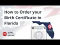 How to Order Your Florida Birth Certificate Vital Records Online