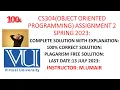 CS304 Object oriented programming Assignment 2 spring 2023 Complete solution