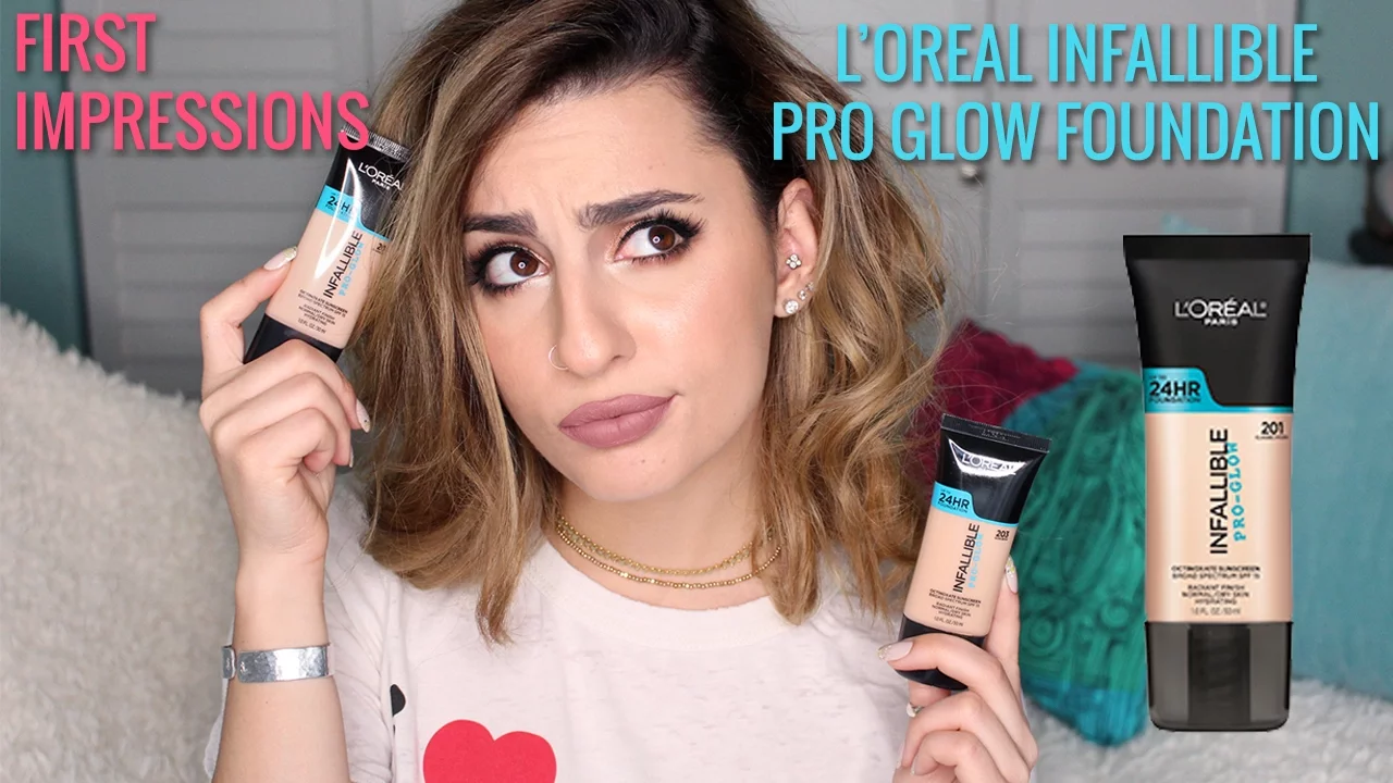 L'Oreal Infallible Pro Glow Foundation 201 | REVIEW, SWATCHES, DEMO, WEAR TEST!