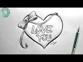 Download Lagu How to Draw a Love Heart ❤️ // Love you Drawing with Heart // @ArtbyAbhijit