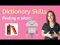 Dictionary Skills Finding a Word - Learn to Read for Kids