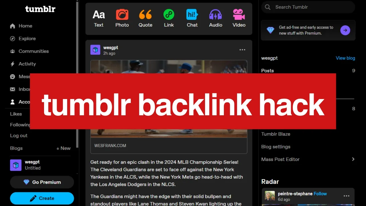 IA: Blogs para Posts Tumblr (SEO)