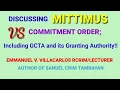 DISCUSSING MITTIMUS AND COMMITMENT ORDER INCLUDING GCTA AND ITS GRANTING AUTHORITY