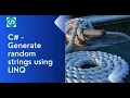 C Generate random strings using LINQ