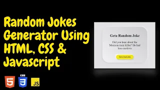 Random Jokes Generator Using HTML CSS Javascript