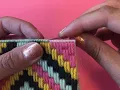 Sewing the Whip Stitch Edging in Bargello Embroidery