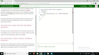 freecodecamp-React Introducing Inline Styles-solution