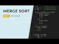 Merge Sort Step by Step Explanation Part 1 Recursive