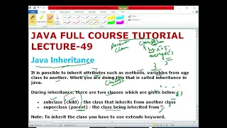 JAVA LECTURE - 49 Java Inheritance Inherit Parent Class Into Child Class EnhanceCodeLearning