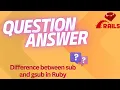 Difference between sub and gsub in Ruby