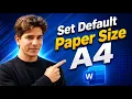 How To Set Default Paper Size To A4 In Microsoft Word 2026 Guide