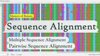 Bioinformatics Sequence Alignment Pairwise and Multiple Sequence Alignment