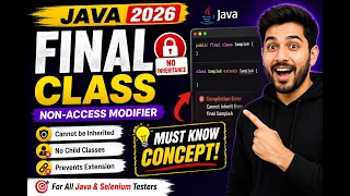 283 Using final non access modifier with classes in Java Selenium Java 2026
