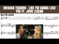 Download Lagu MEGHAN TRAINOR - LIKE I'M GONNA LOSE YOU ft. JOHN LEGEND [ALTO SAX SHEET MUSIC]