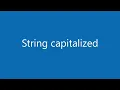 JavaScript How to capitalize string