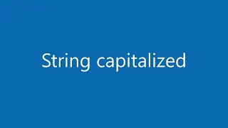 JavaScript How to capitalize string