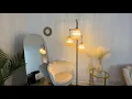 Amazon Unboxing Floor Lamp 3-Lights Boho Floor Lamps Modern Black Standing
