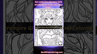 Vampire Girls Coloring Pages Coloring Printable Books for Adult