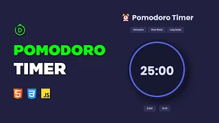 Create a Custom Pomodoro Timer with HTML CSS and JavaScript