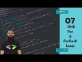07 For Loop For Each Loop in PHP in PHPDocs