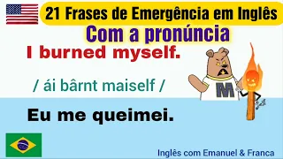 Aprender Inglês com Frases curtas + tradução em Português + Pronúncia #Aula Emergência expressões.