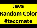 Java Program Random Colors
