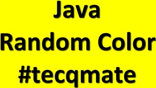 Java Program Random Colors