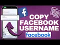 How to Copy Facebook USERNAME - iPhone Android 2024