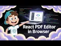 Build a React js PDF Renderer Editor in Browser Using PDF-LIB PDFjs - Dist Library in Javascript