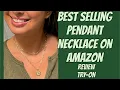 Amazon Mooham Dainty Pendant 18 14K Solid Gold Necklace - Review Try-On