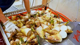 1000kg green bamboo shoots harvesting bamboo shoot salad making 