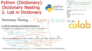 Python Dictionary Nesting List in Dictionary