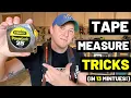 ALL TAPE MEASURE TRICKS Explained In Just 13 Minutes Measuring Tape Pro TIPS TRICKS ADVICE