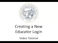 CTC Online - Creating a New Educator Login