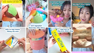 🧈🍉🥝DIY Squishy GIẤY GIÒN 🧈squishy Lột vỏ 🍉 BÁNH BAO 🎨 DIY Hộp Bút 🌟 Gấp Thùng rác #diy