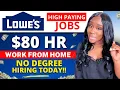 LOWES WORK FROM HOME ONLINE JOBS REMOTE JOBS
