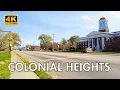 Downtown Colonial Heights Virginia Spring Walking Tour 4K