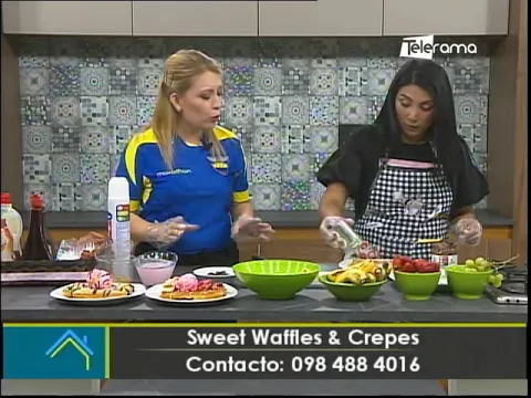 Preparando diferentes combinaciones de Waffles