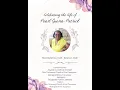 Celebrating the Life of Pearl Guerra-Patrick Funeral Service
