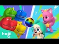 Download Lagu [NEW🌟] Colorful Dinosaurs Playing Soccer 🦖 ⚽️｜15 min｜Colors for Kids｜Hogi Colors｜Hogi Pinkfong