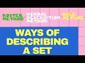 3 - Ways of Describing a Sets Roster Method Set Builder Notation Grade 7 Teacher She Rosa-ut