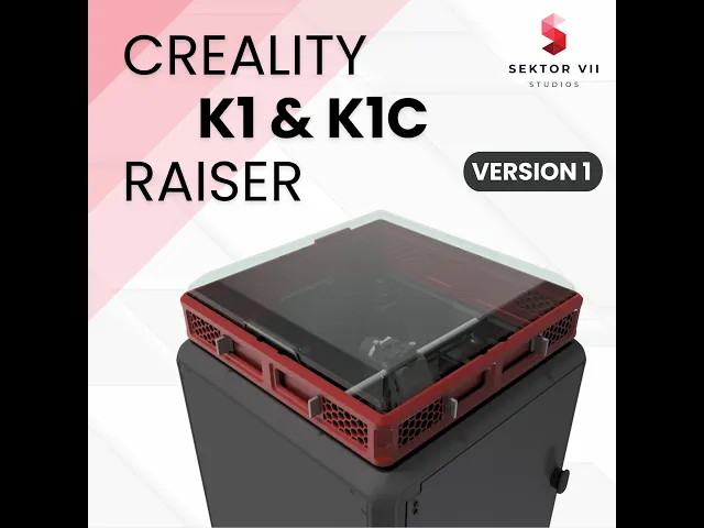 CREALITY K1 & K1C RAISER / DECKEL / TOP COVER / UPGRADE (VERSION 1) video thumbnail