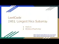 LeetCode 2401 Longest Nice Subarray