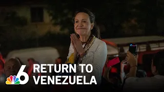 María Corina Machado's return to Venezuela raises questions about democratic transition