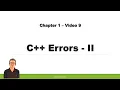 Errors in C 11 while Coding FOR BEGINNERS Types of Errors C tutorial for Beginners