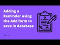 14 - Reminder add form view component saving to the Laravel app