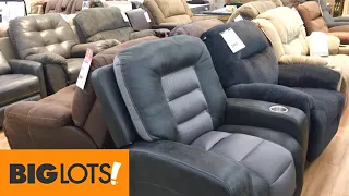 BIG LOTS ARMCHAIRS RECLINERS CHAIRS FURNITURE SHOP WITH ME SHOPPING STORE WALK THROUGH 4K
