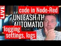 Code in Node-Red logging settings and other bits