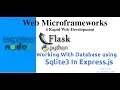 Web Microframeworks Flask Express - Using Sqlite3 with Express js Node js