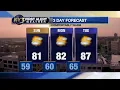 FIRST ALERT WEATHER Beautiful comfortably warm Sunday lined up